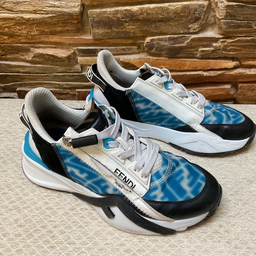 Fendi Flow Blue/White Sneakers (8.0) - Picture 3 of 8